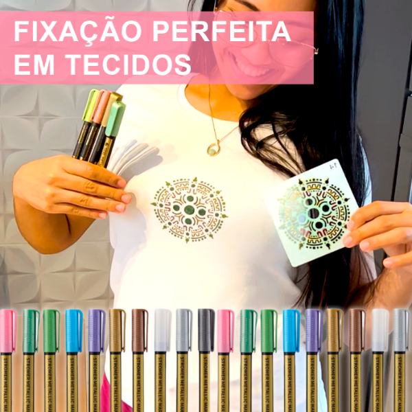 Kit completo: Rotuladores Magic Gold metálicas + 48 Moldes Mandalas 10x10cm