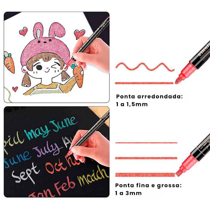 Rotuladores Artísticas Cintilantes - punta doble