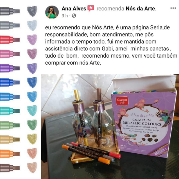 Rotuladores Artísticas Cintilantes - punta doble