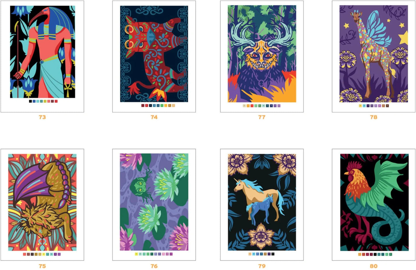 Animais mitológicos - Pintura por Números