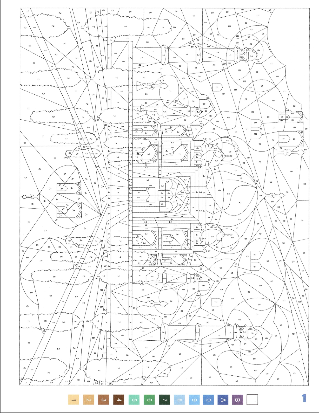 Paisagens y monumentos antigos - Pintura por Números