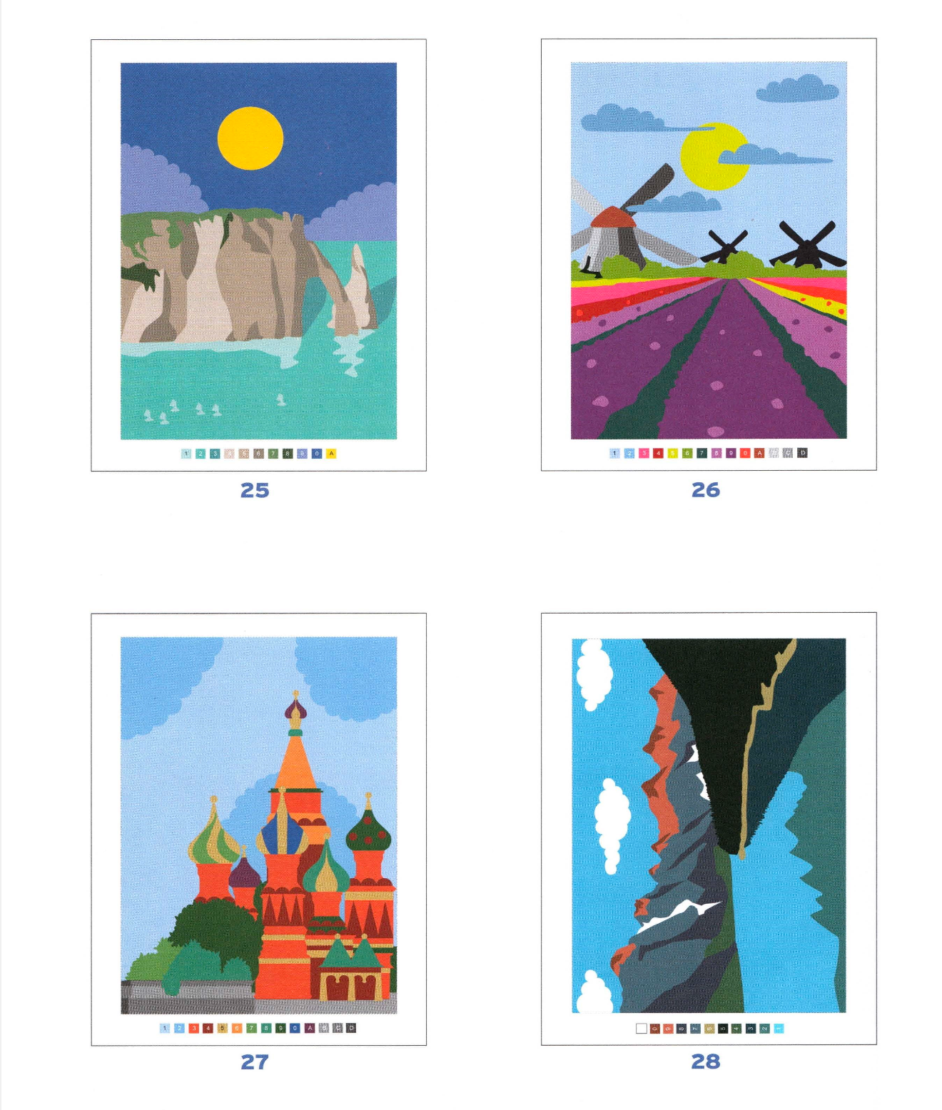 Paisagens y monumentos antigos - Pintura por Números