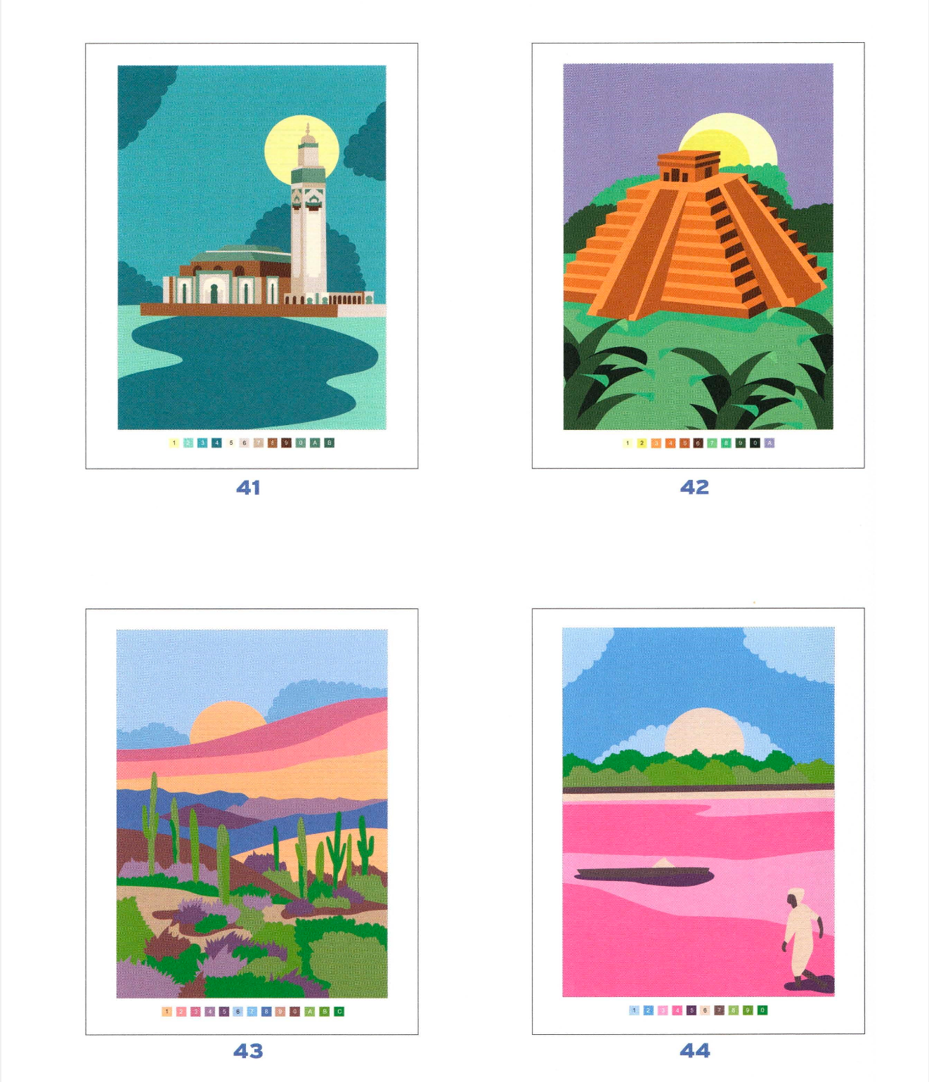 Paisagens y monumentos antigos - Pintura por Números
