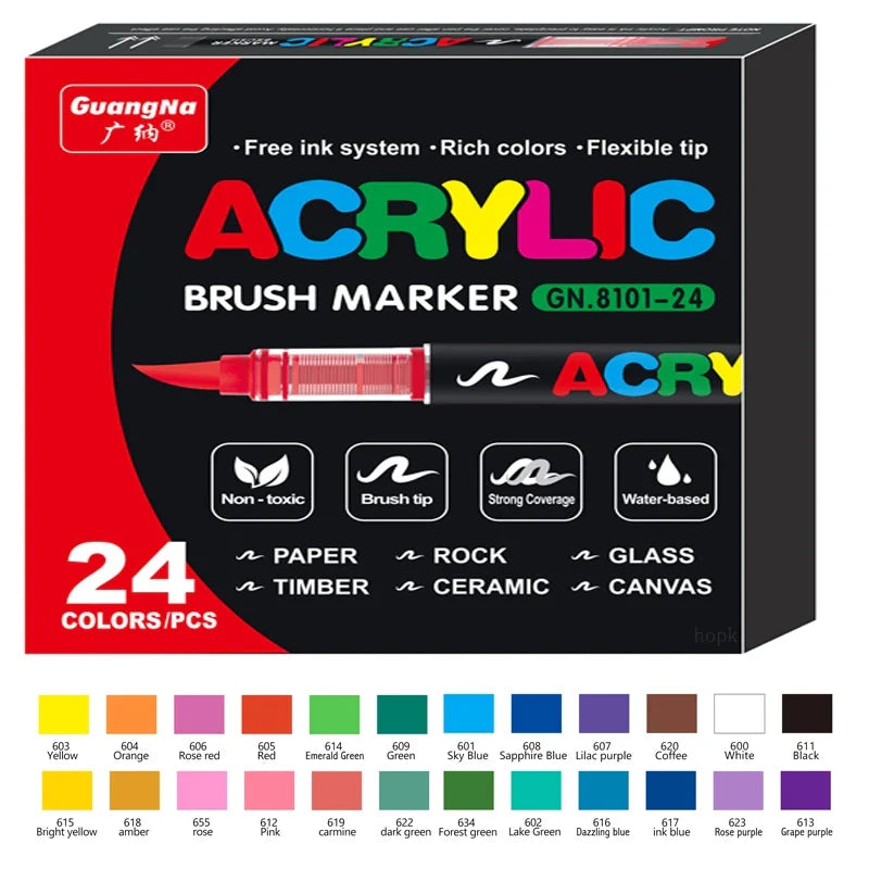 Rotuladores Acrílicos Tipo Brush