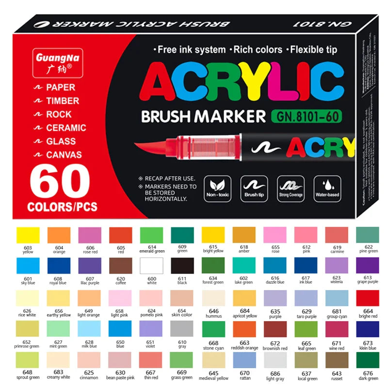 Rotuladores Acrílicos Tipo Brush