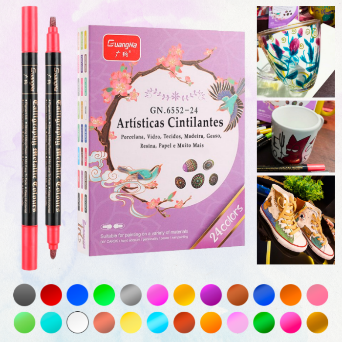 Rotuladores Artísticas Cintilantes - punta doble